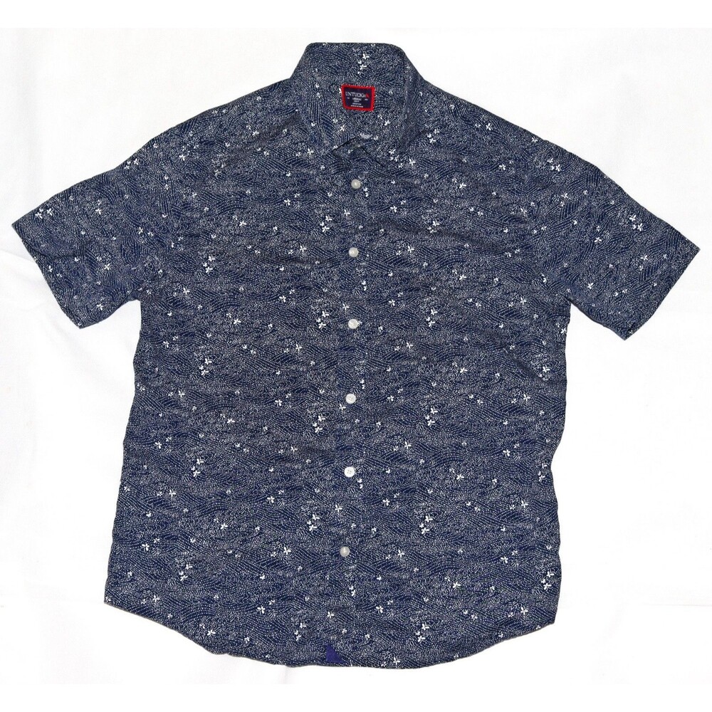 SOLD UNTUCKit‎ Joaquin Slim Fit Mens Short Sleeve Button Front Shirt Size Medium